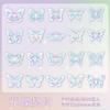 20 pcs Laser glisten Butterfly Stickers pack Creativity Decorative collage Hand Account Diary Album Scrapbooking Junk Journal
