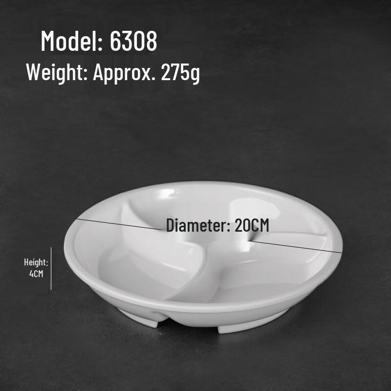 

Melamine 3-Compartment Dipping Sauce Dish