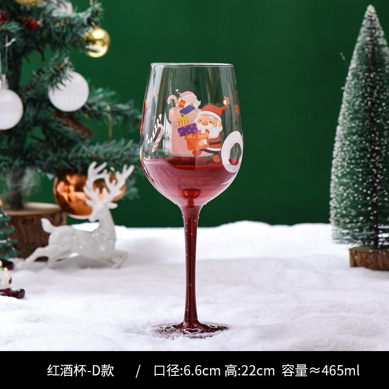 Kristall Rödvinspokal Färgade Glas Vin Glas Målat Glas Whiskeyglas Julklapp