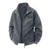 Men's Solid Color Stand Collar Tops Men's Loose Casual Workwear Jacket