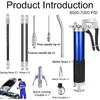 Grease Gun Heavy-Duty 8000PSI High-Pressure Manual Pistol-Grip 400CC Aluminum Alloy with Hose Nozzles for Automotive Lubrication