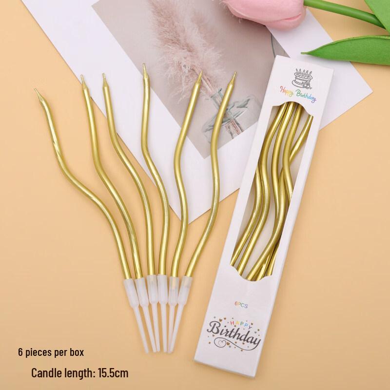 LIEI Curve Rainbow Birthday Candle