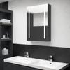 Day and Night - Day and Night Bathroom Cabinet with Glossy Black LED Mirror 50x13x70 Cm