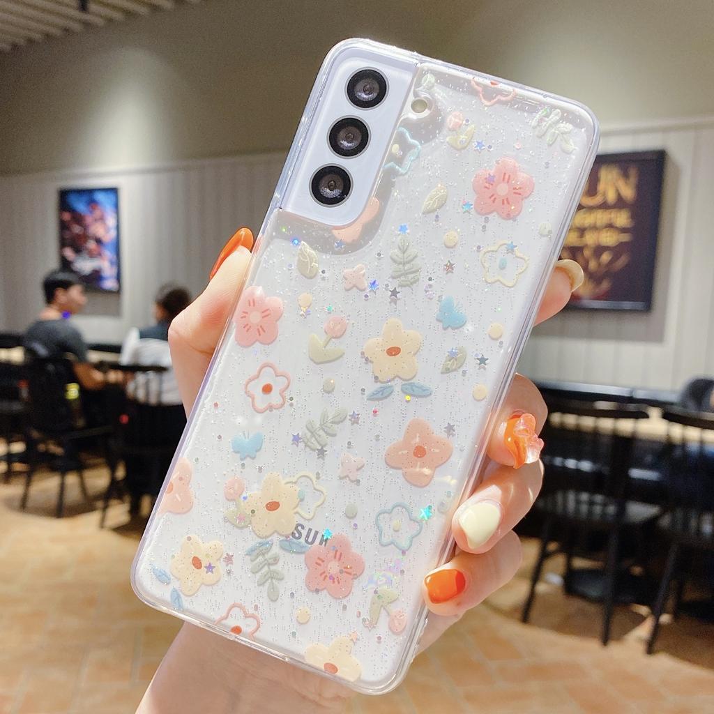 Niche Fresh Floral Mobile Phone Case Suitable for Samsung S25 Galaxy A36S24 S23U Rubber Soft Shell A56A26
