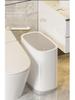 Push-Open Lid Trash Can for Bathroom or Living Room
