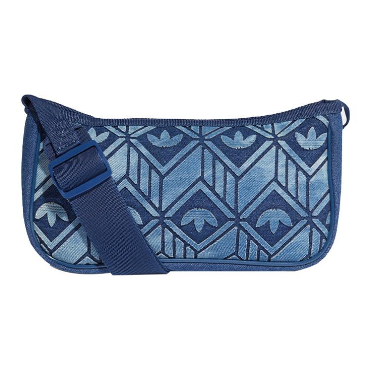 New Adidas Originals Cotton Shoulder Bag Crossbody Bag Regular Women's Denim Blue HD7017
