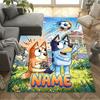 Soccer Fun Bluey Customized Name Floor Mat Design for Dormitory Decorate Room Outdoor Entryway Antislip Carpet Anime Office Decor