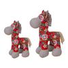 Pivoine Fleur Cheval Peluche Style Chinois Année du Cheval Mascotte Tissu Floral Ornement Zodiaque Décoration Fête du Printemps