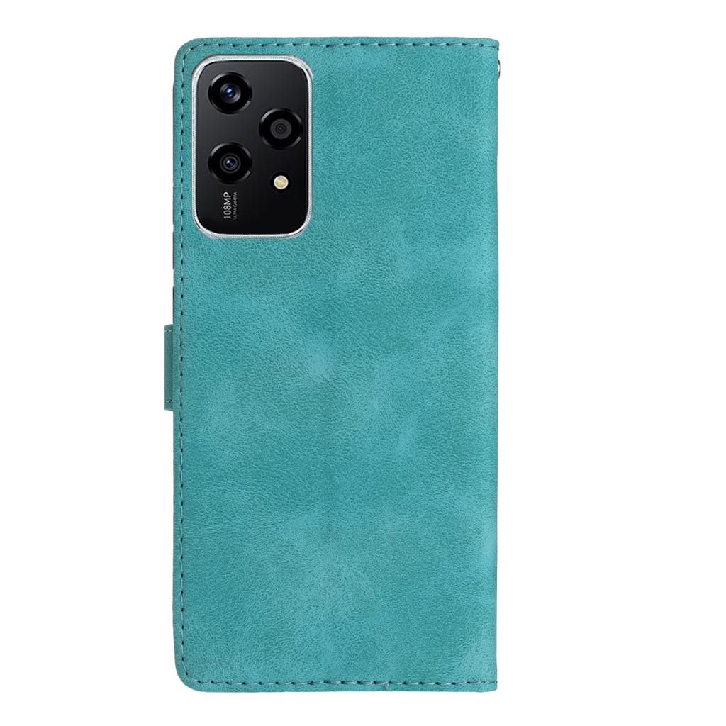 For Honor 200 Lite Case Leather Imprinted Flower Phone Cover Wallet with Wrist Strap