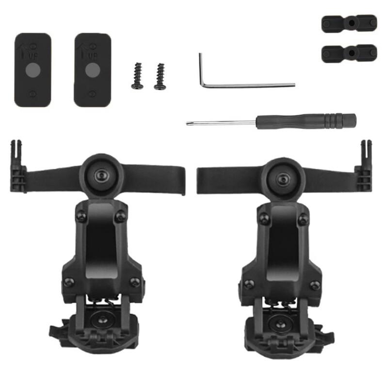 Tactical Headset Straight Arm Adapter for Helmet Rails