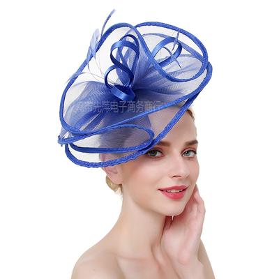 Bridal Hair Accessories Hairpin Headband Feather Mesh Top Hat Headgear