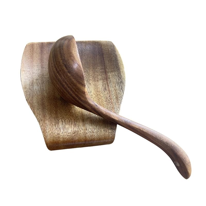 Wood Spoon Holder For Home Use And Restaurant Settings Cooking Spatula Tableware Rest for Dining Table