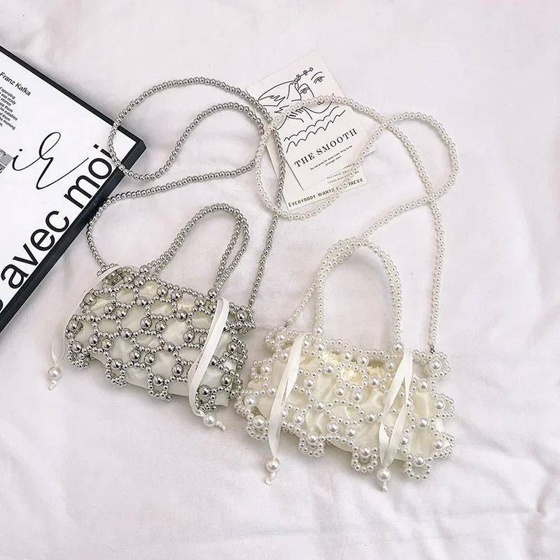 Spring Summer Fashi Hollow Out Beaded Shoulder & Crossbody Bags for Women 2026 String Sense of Luxury Grace Handbags