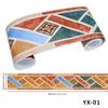 10x300cm Self-Adhesive 3D Embossed Baseboard Sticker, Waterproof Wear-Resistant Euro PVC for Living Room Bedroom Home Renovator