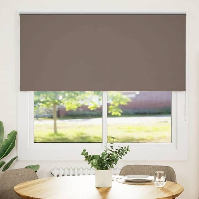 VidaXL Blackout Roller Blind Coffee 160x175cm Fabric Width, Day and Night Blind, Kitchen Blind, Blind 4011036