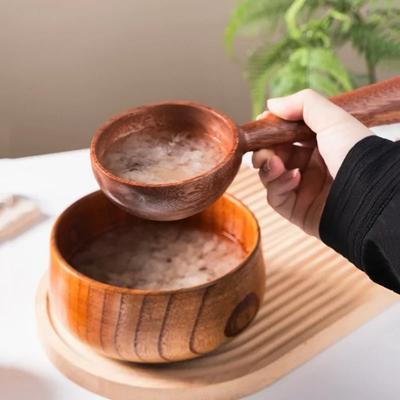Wooden Long-handled Spoon Tableware Water Ladle Wine Ladle Household Cooking Rice Washing Water Ladle Soup Spoon Kitchen Tools