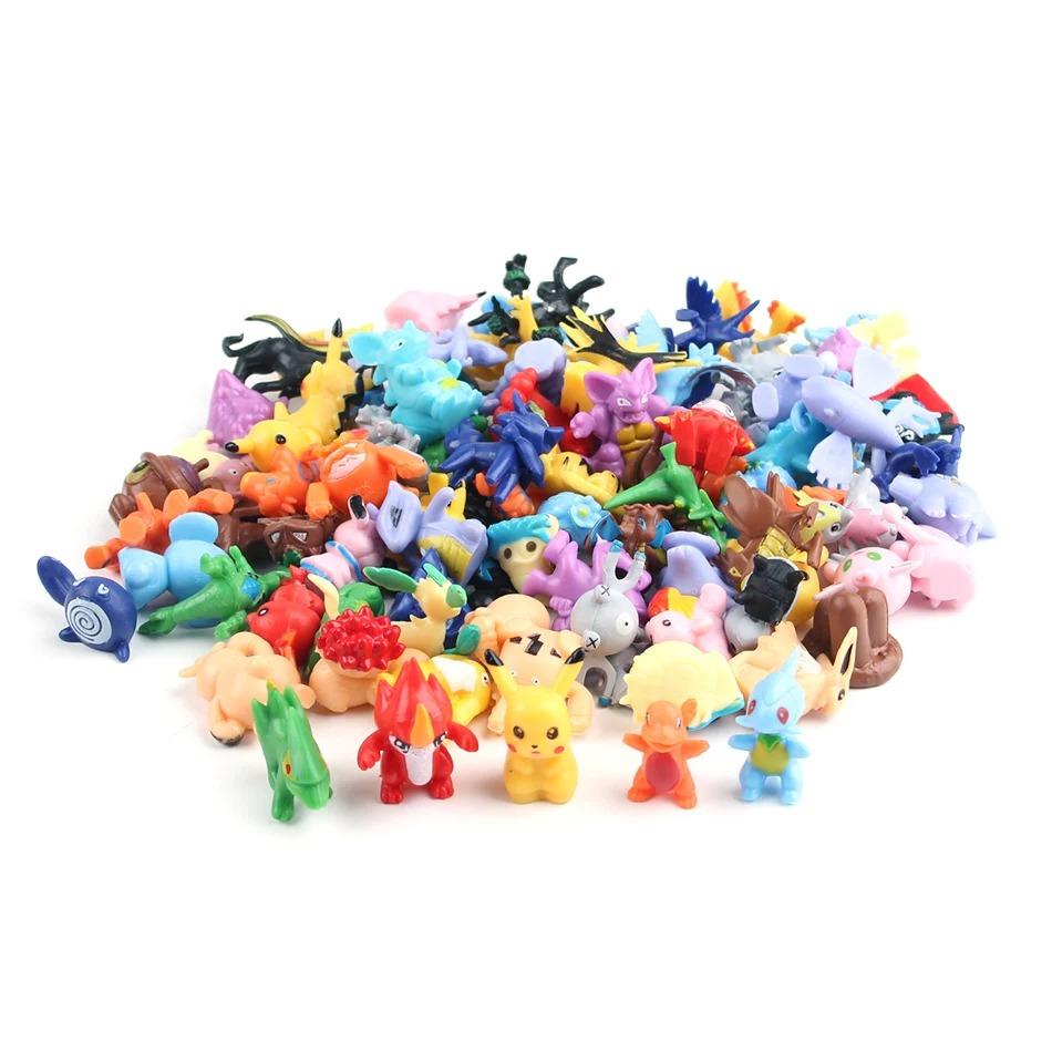144PCS Pokemon Figure Toys, Blind Box Anime Pikachu Action Figure Model, Ornament Decoration, Collectible Toys, Christmas Gifts