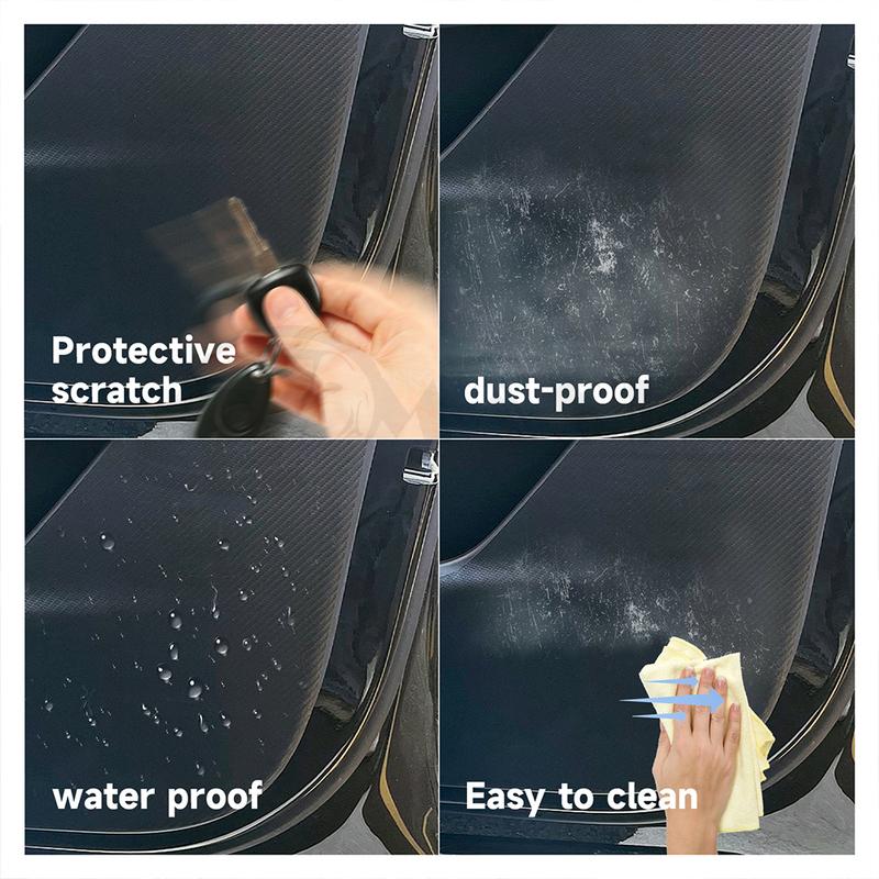 Car Door Anti Kick Pad Protection Film Protector Stickers For Tesla Model 3 Model Y  -  Carbon Fiber Trim Accessories