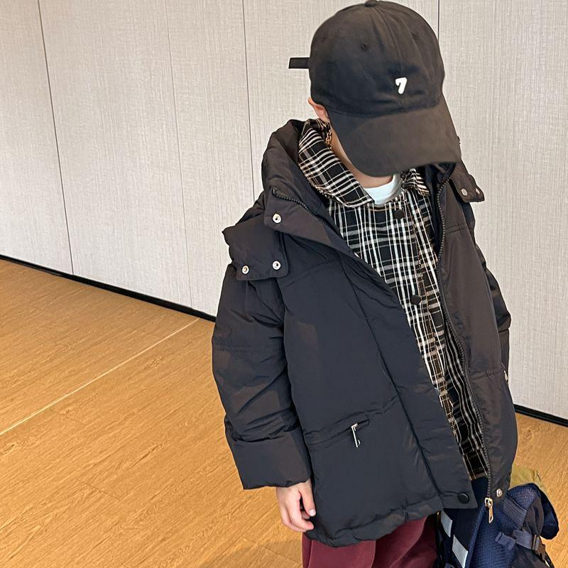 Children's Down-Fiber Jacket, Winter Boys' Casual, Two-Piece-Style Jacket