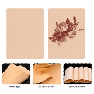 Tattoo Practice Skin Double Sided Neat Edges Silicone Material No Impurities Practice Skin for Freestyle Tattoo Practice