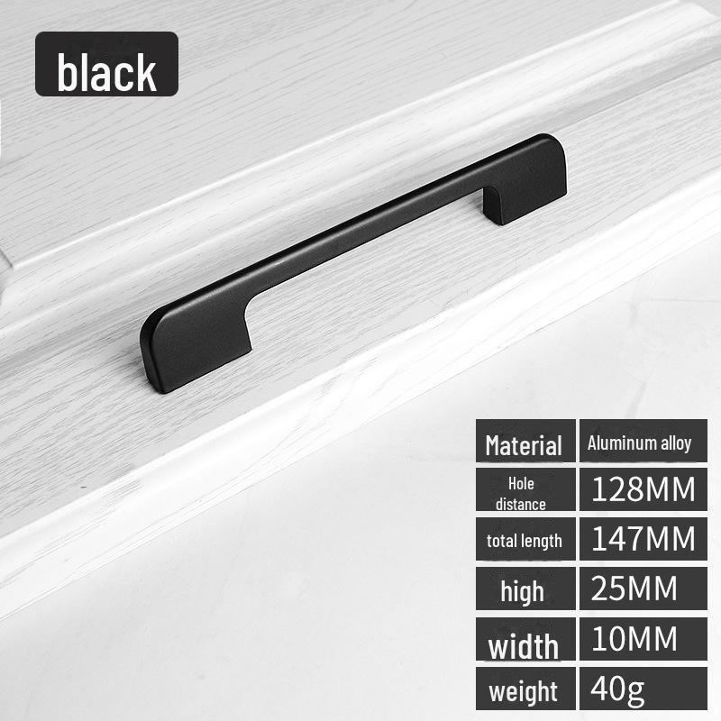 

Длинная черная ручка для шкафа и ящика из алюминиевого сплава