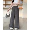 2026 Spring Plus Size High-Waisted Straight Leg Draping Casual Wide Leg Pants for Women