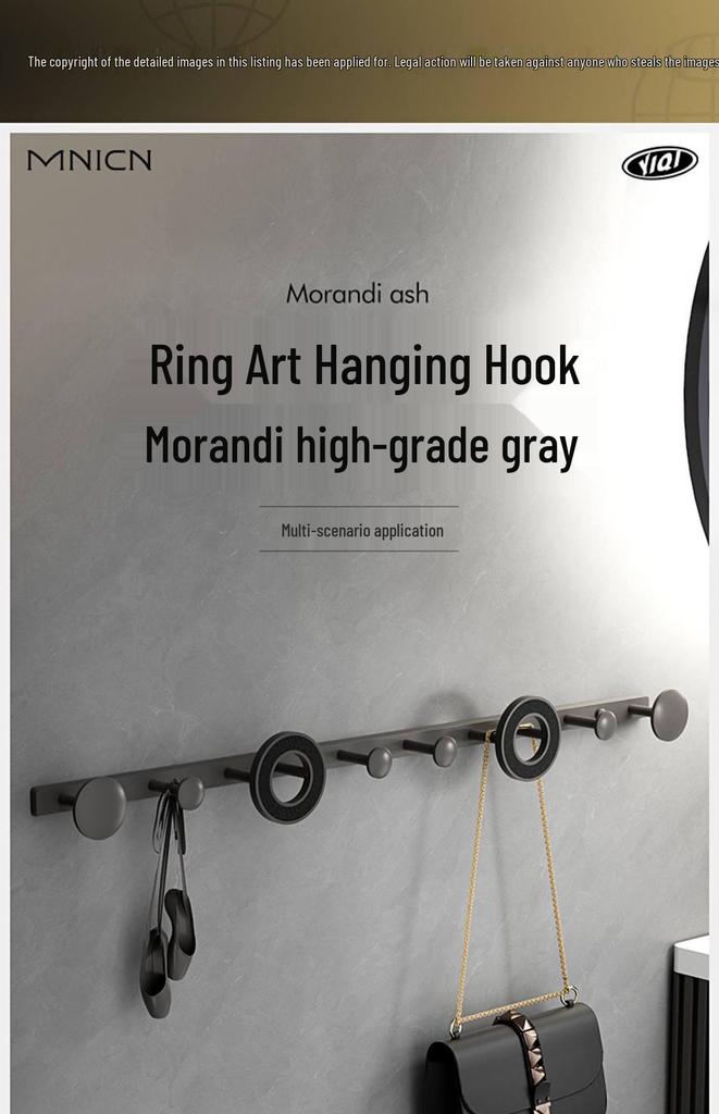 Wall-Mounted No-Punch Clothes Rack and Hooks for Bathroom, Entryway, Bedroom
