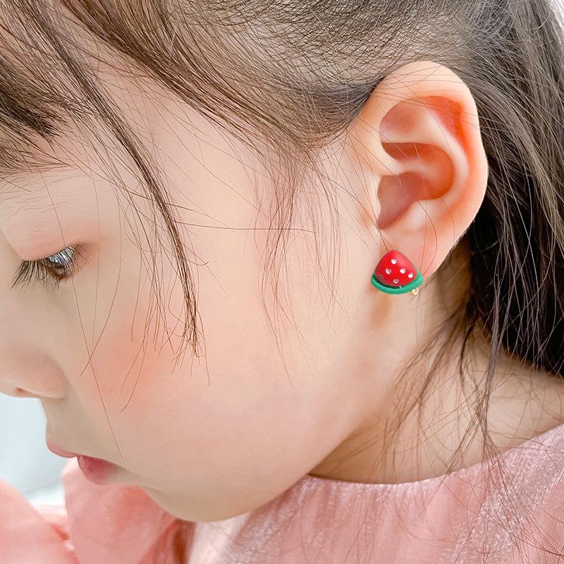 Children's No-Piercing Flower Earrings - Cute Anti-Pain Dangle & Stud Ear Clips for Baby Girls