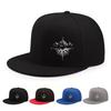 Compass Mountain Graphic Flat Brim Baseball Cap Polyester Adjustable Outdoor Snapback Hat Unisex