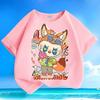 Vtipná 3D tištěná dětská trička Labubu Kawaii chlapecká dívčí top s krátkým rukávem Dětské trendy oblečení