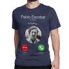 2025 Modell Vintage Pablo Escobar Anruf T-Shirts Herren Baumwoll-T-Shirt El Patron Lustiges Telefon