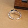 New National Style Retro Made Old Five-pointed Star 925 Sterling Silver Jewelry Personality Thai Silver Opening Rings