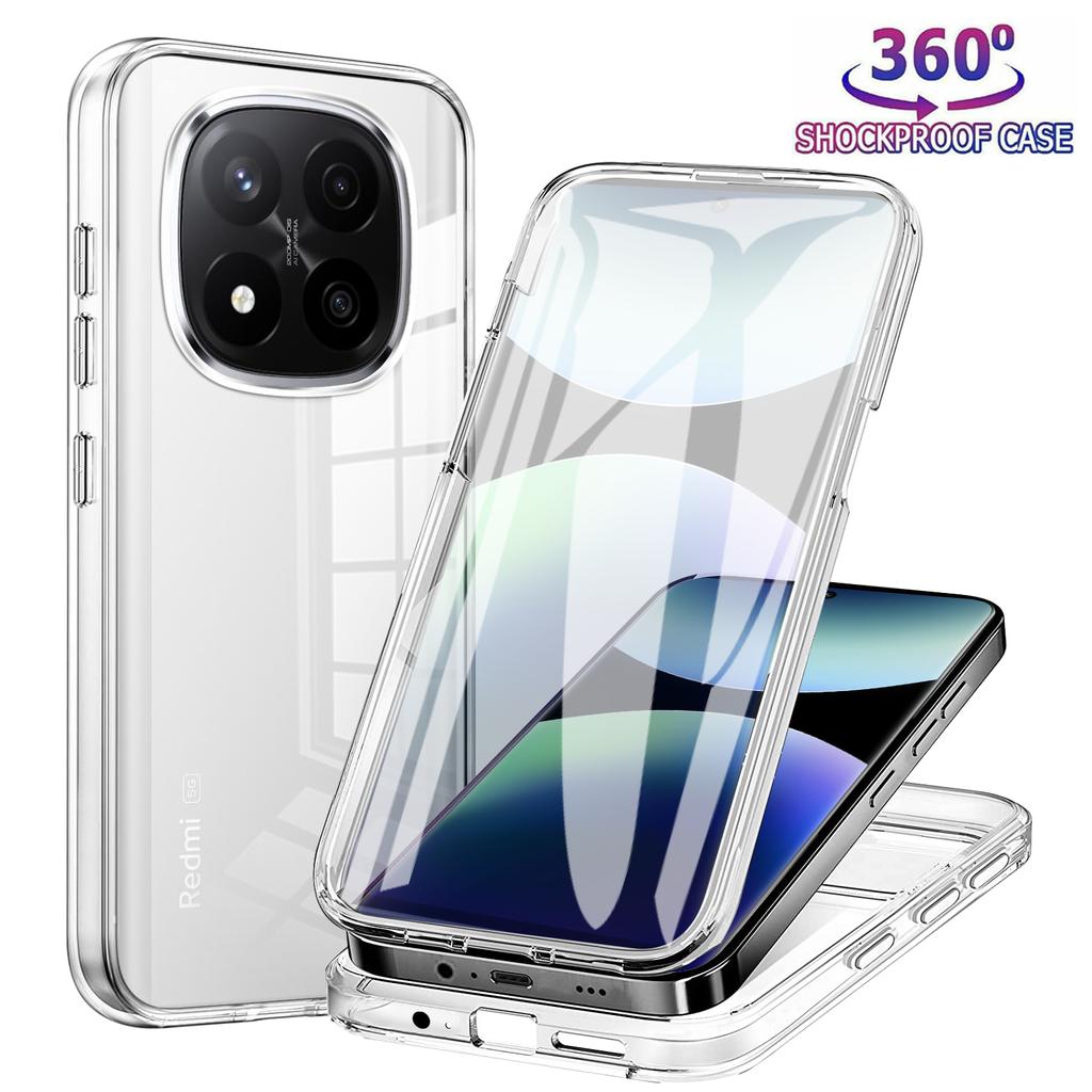 360° Full Body Shockproof Phone Cases For Xiaomi Redmi Note 14 13 12 11 Pro Plus Redmi 14C 13C 12C PC+TPU Screen Protector Cover
