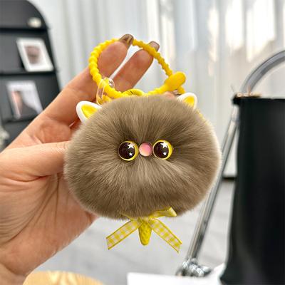 Pingente Chaveiro Gato Pequeno de Pelúcia de Desenho Animado Fofo Para Mulheres Meninas Kawaii Criativo Acessórios de Decoração de Mochila Presentes