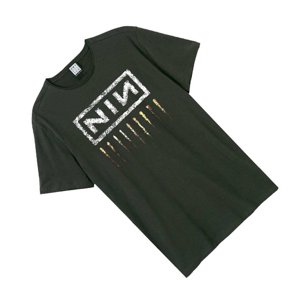 Amplified Unisex Adult Downward Spiral Nine Inch Nails Logo T-Shirt