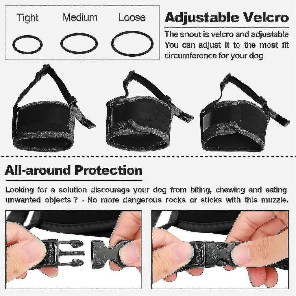 Dog Muzzle, Soft Nylon Anti-dropping Muzzle, Air Mesh Breathable Drinkable Dog Muzzle With Adjustable Loop