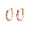 2Pcs Rainbow Little Huggies Stainless Steel Hoop Earrings Girl Tiny Rings Cartilage Small Helix Piercing Tragus Circle Men Hoops
