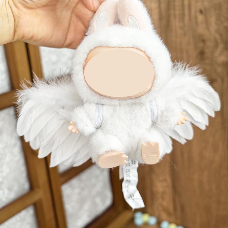 [Cloth Only] 17cm Doll Clothes Black White Feather Wing Pendant Creative Soaring Angel Exquisite Accessories Polyester Cotton 14