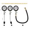 8PCS Compression Tester Kit 0-300 PSI Petrol Gas Engine Cylinder Pressure Gauge Automotive Tool For Motorcycle Car Truck (Black)