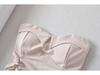 American Pure Style Strapless Shirred Pleated Slim-Fit Dress for Women