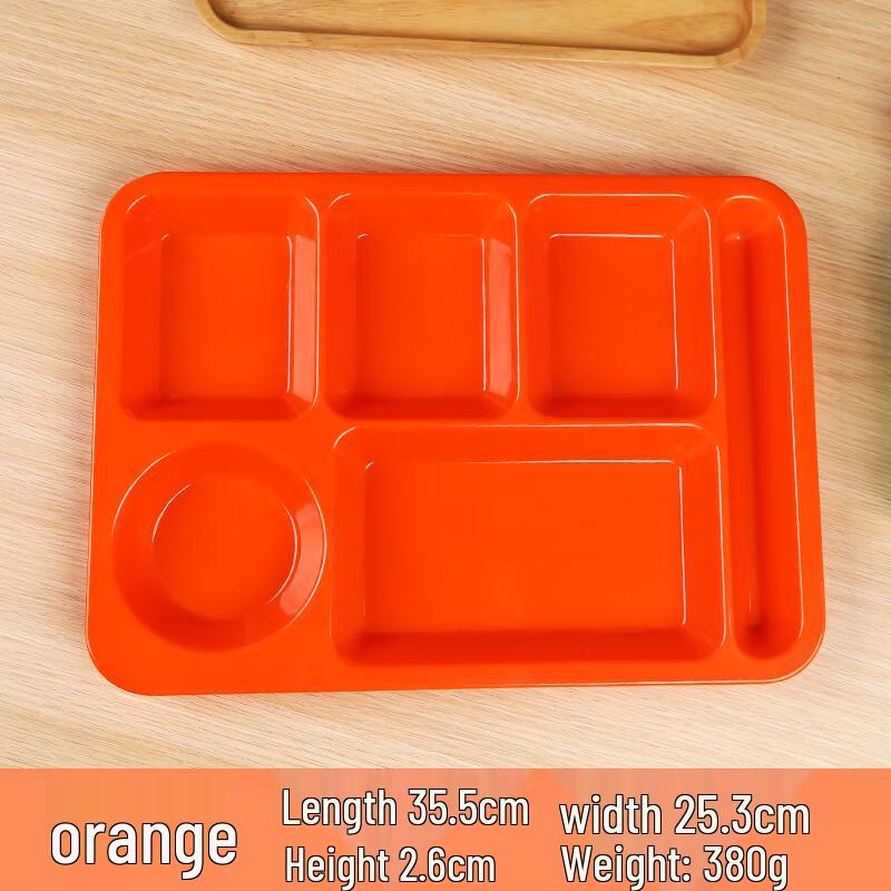 

Melamine 6-Compartment Square Meal Plate