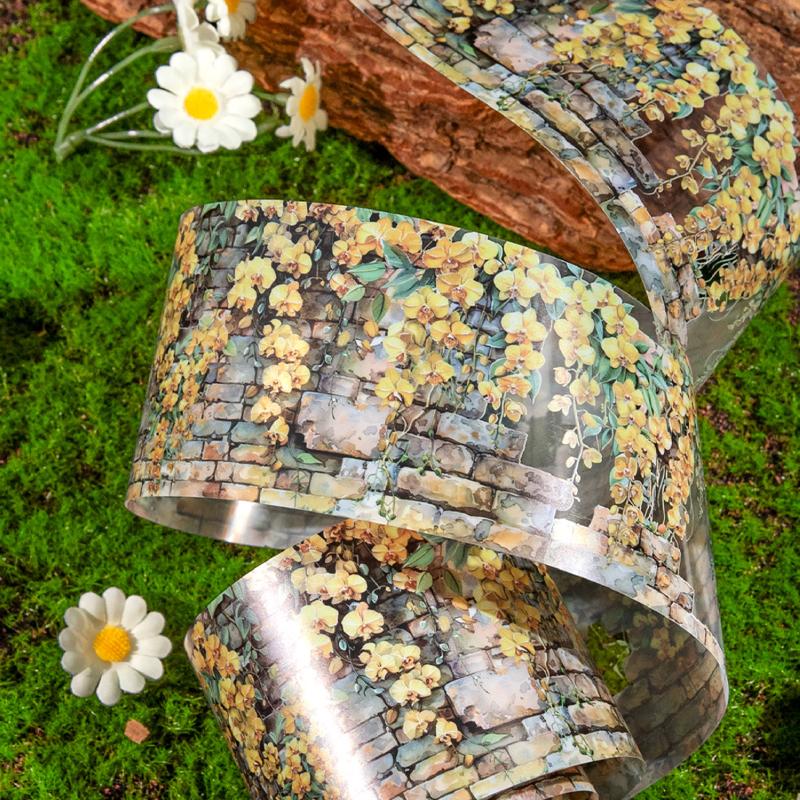200cm/roll Garden Fence Theme PET Tape Handmade Account Landscape Tape Creative Collage Material DIY Greeting Card Decorative