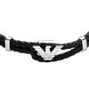 Emporio Armani Fashion Woven Trend Leather Bracelet Men Accessories Black EGS3237040