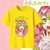 Demon Slayer Kanroji Mitsuri Kids Cotton T-Shirt, Adult Boys Girls Family Matching Casual Tee, Love Hashira Anime Print Tops