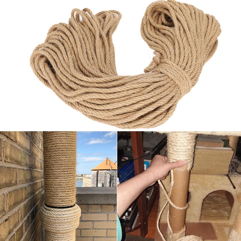 Durable Sisal Rope for Cat Tree DIY Scratching Toys Scratch Board Pet Cat Supplies6mm 50m