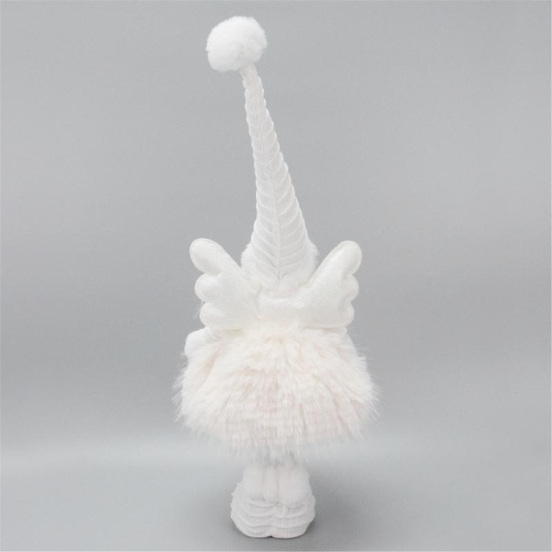 Illuminated Fabric Angel Statue Festival Tabletop Ornament Perfect For Christmas Weddings And Special Celebration