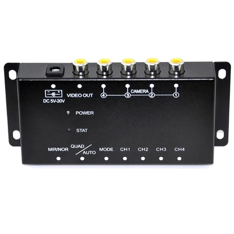 High Resolution 4 Channel Vehicle Video Splitter Camera Controller For All Around Monitoring And Safe Parking Assistance