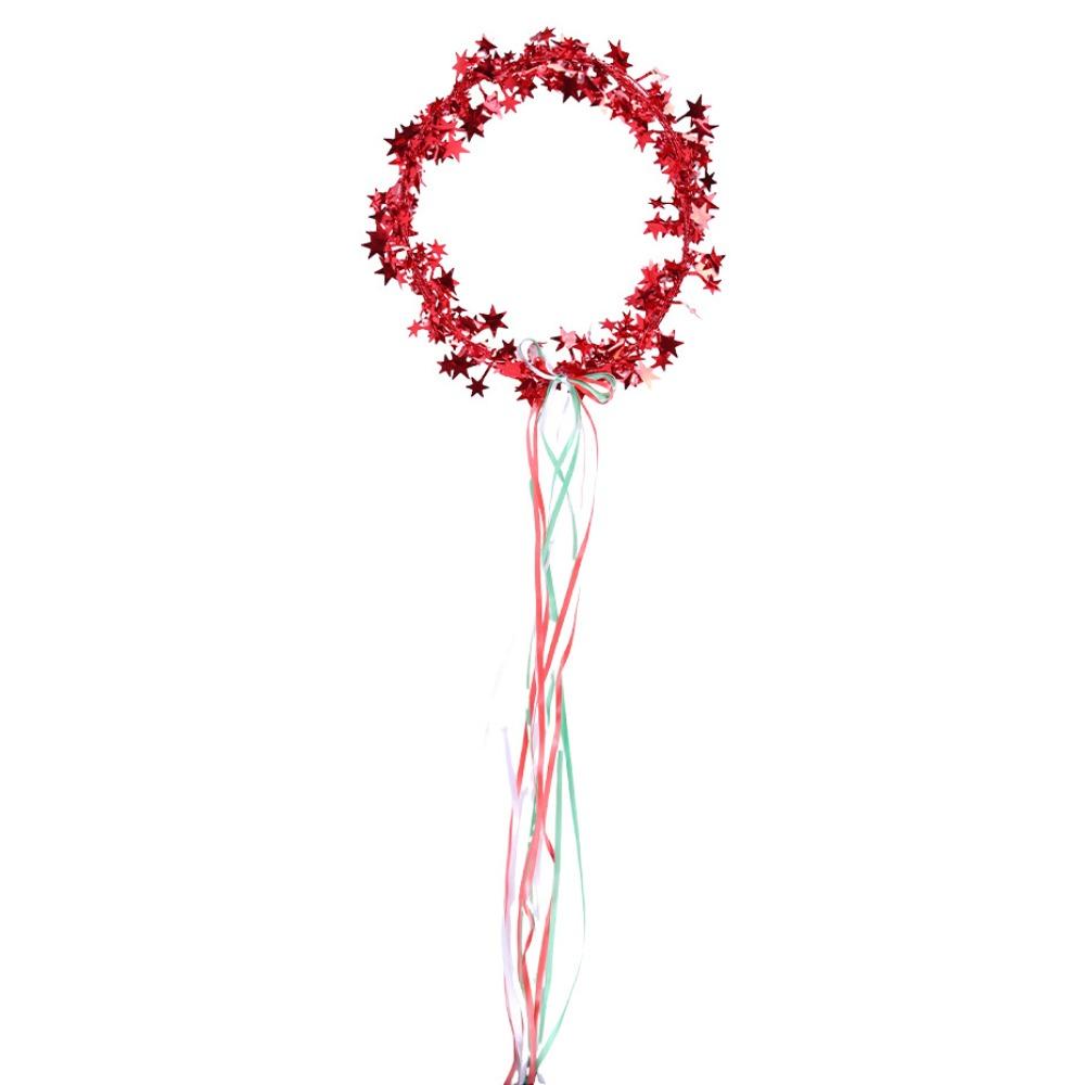 Shiny Christmas Headband Cute Korean Style Star Hair Hoop Photo Props Funny Christmas Wreaths Headwear
