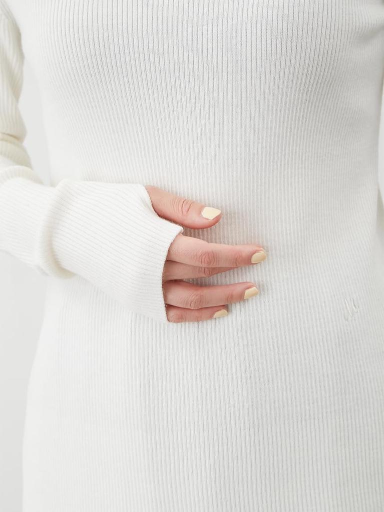 Mira Owen Turtleneck Rib Knit Pullover 09WNT254309 WHT 0