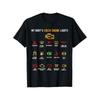 Men'S "My Body Fault Indicator Light" Printed T-Shirt- Round Neck T-Shirt with Color-Coded Dashboard Design, Regular Fit, Suitable for Car